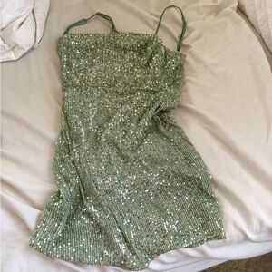 Windsor light green mini sequin bodycon dress (small)